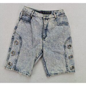 Vintage 80s Women's Jean Shorts Acid Wash Denim Size 9/10 Filippo Jorts